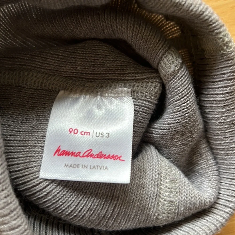 Hanna Andersson Gray Ribbed Tights - Picture 2 of 2